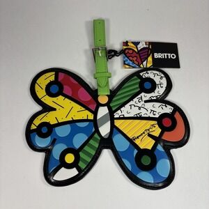 Romero Britto  Butterfly Luggage Tag 2009 For Giftcraft colorful